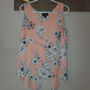 Attention brand floral sleeveless blouse